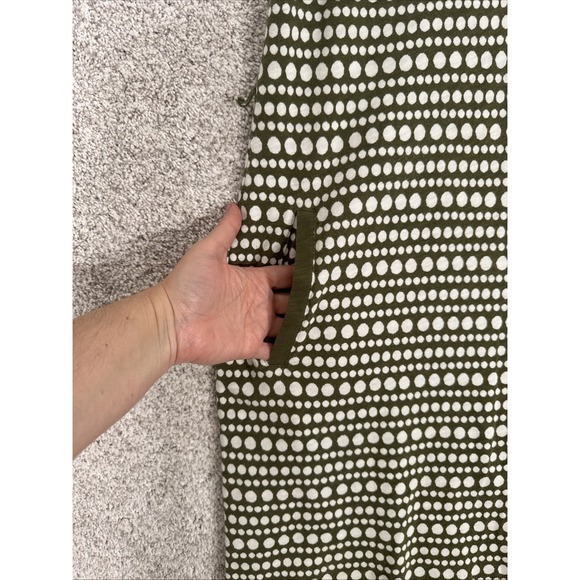 Boden Women's Midi Dress L/XL Green 100% Cotton A-Line - Picture 2 of 10